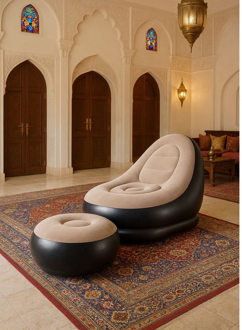 Roman Gifts طقم أريكة قابلة للنفخ من رومان غيفتس مكون من قطعتين متميزة