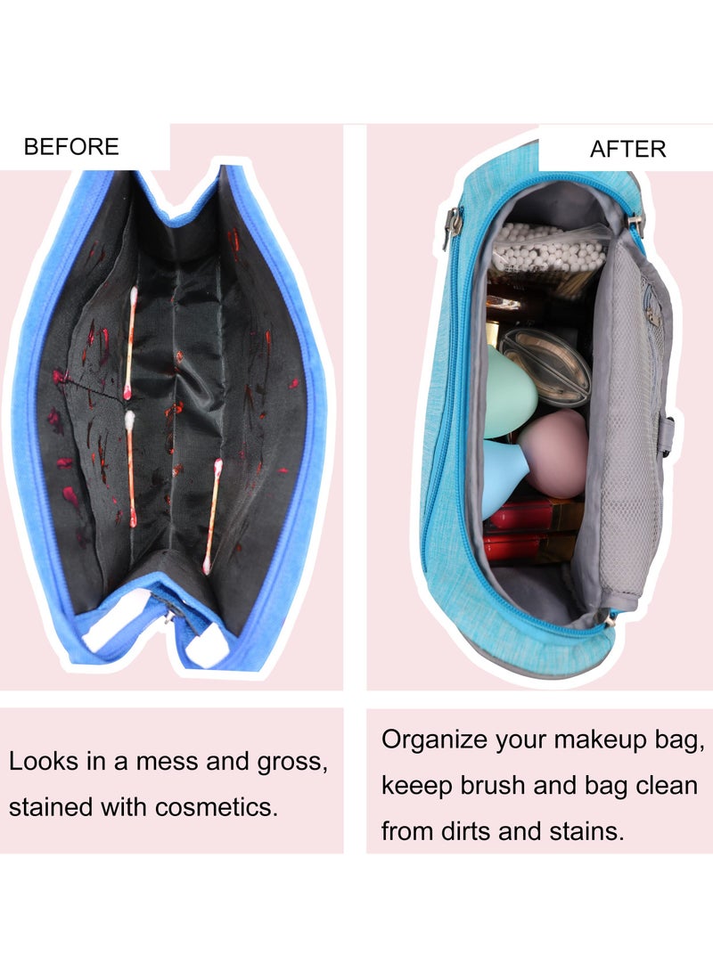 كاست ويف Makeup Brush Covers, 3 Pack Make up Brush Holder for Travel and Home, Reusable Silicone Organizer Case for Foundation Brush - Image 4