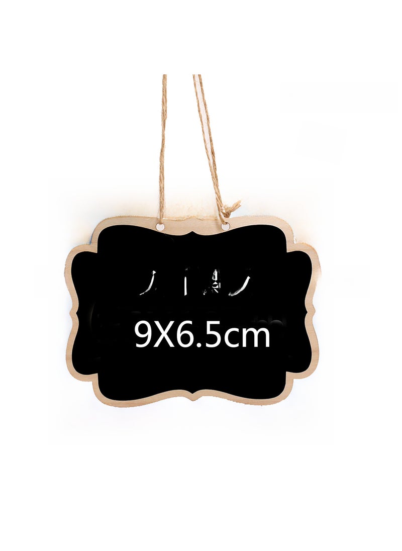 Cartoon Double-sided Small Blackboard Pastoral Pendant Wedding Props Listing Birthday Decoration Listing Blackboard Wooden Message Board(Trumpet) B lace (Trumpet) B lace 
