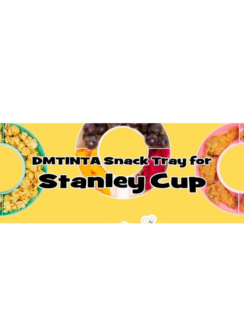 Snack Bowl for Stanley 40 oz Tumbler, Snack Tray, Reusable Snack Ring for Stanley Insulated Cup Accessories (Blue)