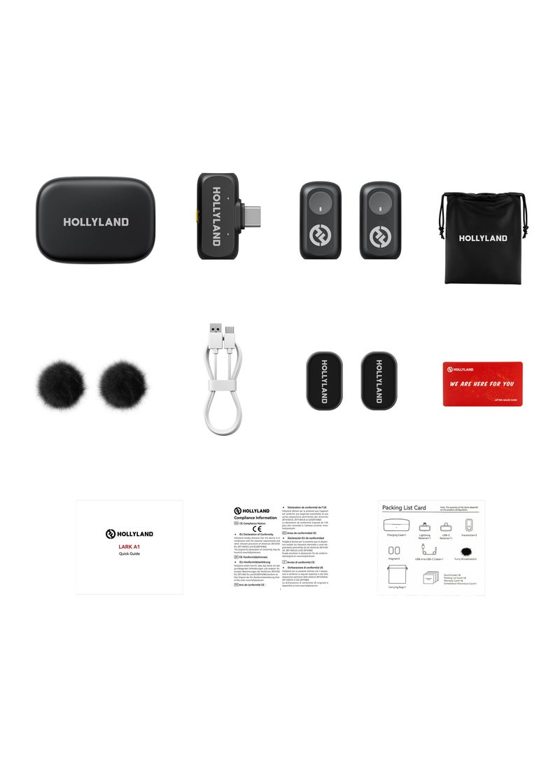Hollyland LARK A1 Duo 2-Person Wireless Microphone System with USB-C