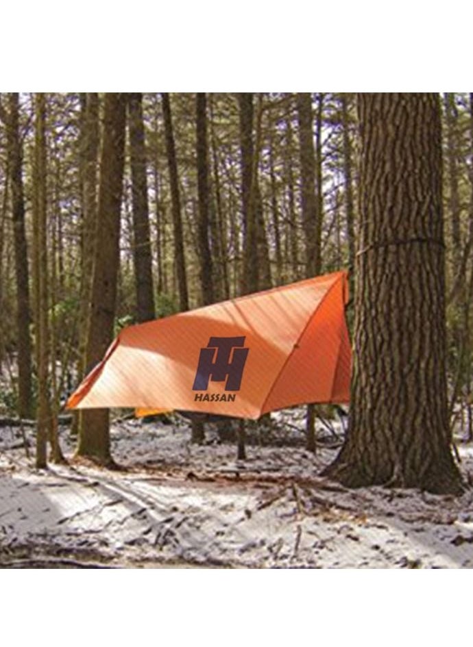Hassan - Waterproof tarpuline cover Outdoor Tarp orange Plastic Sheet, Balcony Rainproof Shed - Image 1