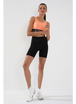 Tommy Life Black Women's High Waist Slimming Short Biker Leggings - 91007  - Image 2