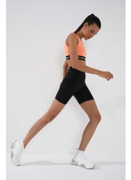 Tommy Life Black Women's High Waist Slimming Short Biker Leggings - 91007  - Image 5