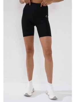 Tommy Life Black Women's High Waist Slimming Short Biker Leggings - 91007  - Image 4