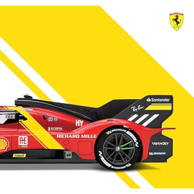 Ferrari ماي تشونغ 1/18 فيراري ريسينغ - 499P LMH 2023#51 - أحمر - جديد 2024 - Image 5