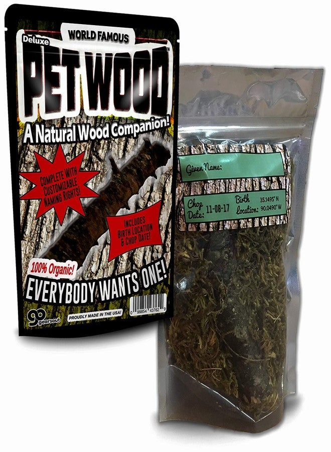 Gears Out Deluxe Pet Wood - 100% Natural Wood Companion - Novelty pet for Men - Complete with Customizable Naming Rights, Includes Birth Location and Chop Date - Image 4