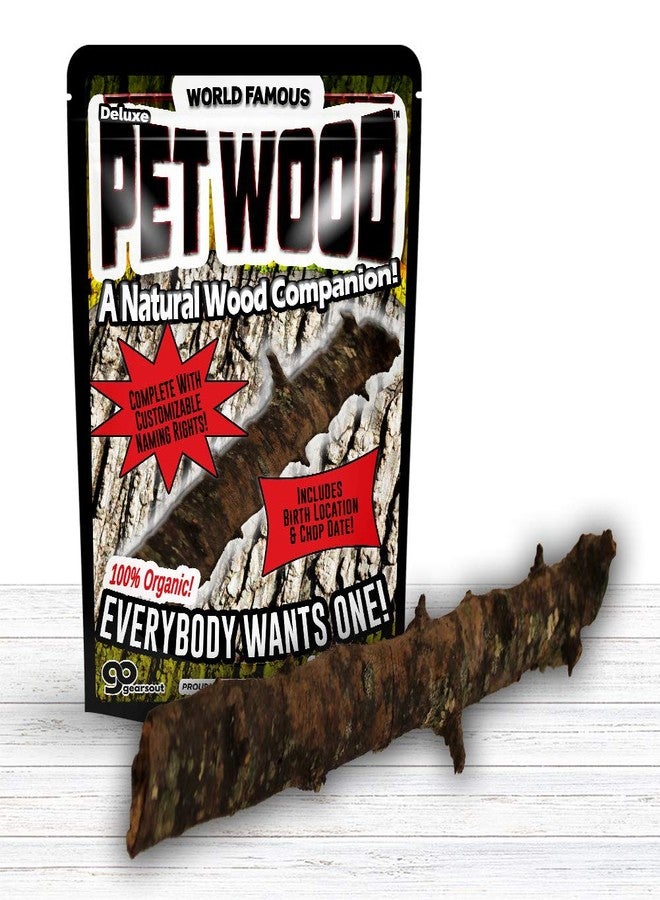 Gears Out Deluxe Pet Wood - 100% Natural Wood Companion - Novelty pet for Men - Complete with Customizable Naming Rights, Includes Birth Location and Chop Date - Image 2