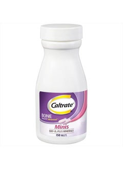 Caltrate 600+D3 Plus Minerals Mini Calcium & Vitamin D3 Supplement Mini Tablet, 600 mg, 150 Count (Pack of 3)  - Image 1