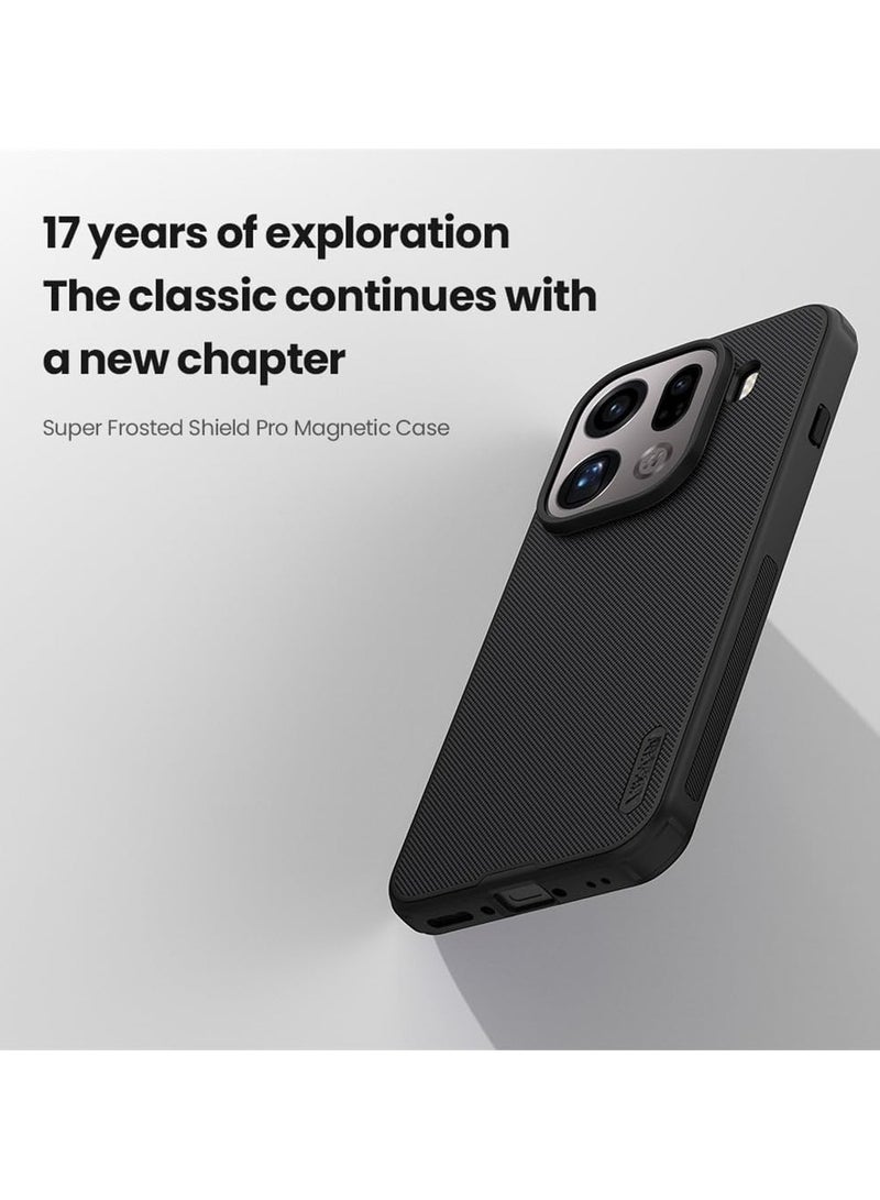 general Magnetic Protective Case for OPPO Find X9 Pro, [Supports Wireless Charging] Matte Shield Pro Ultra-Thin Edition Matte Hard PC Back Cover with Soft TPU Edges for Shock Protection - Image 2