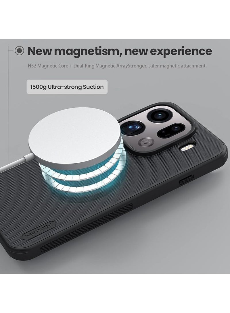 general Magnetic Protective Case for OPPO Find X9 Pro, [Supports Wireless Charging] Matte Shield Pro Ultra-Thin Edition Matte Hard PC Back Cover with Soft TPU Edges for Shock Protection - Image 3