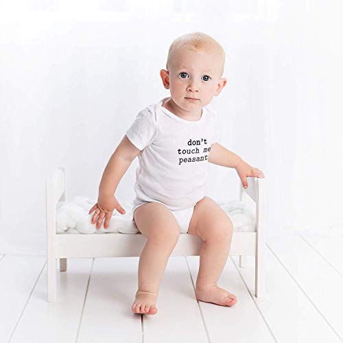 Printique Organic GOTS Certified Baby Onesie Unisex Bodysuit 0-18 months - Don't Touch Me Peasant | Funny Sarcastic (Don't Touch Me Peasant, 0-3 Months) - Image 4
