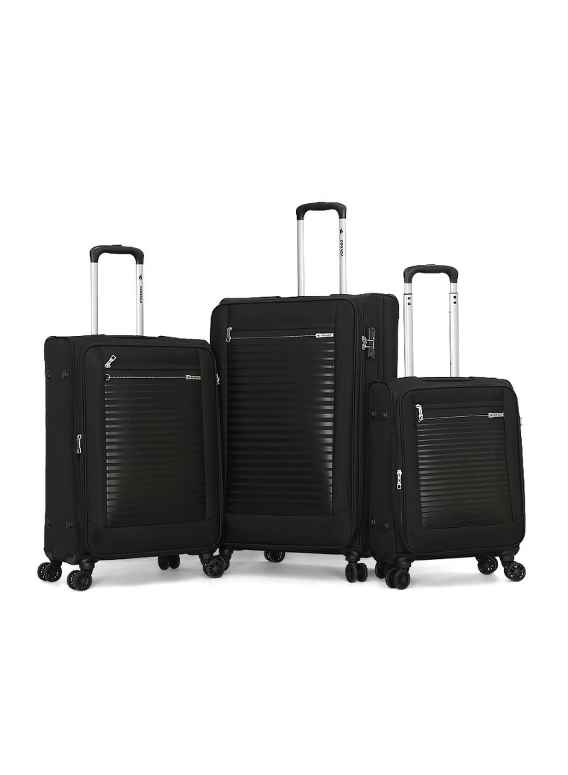 Sonada 3 Piece Luggage Set L 28-M 24-S 20 Black - Image 1