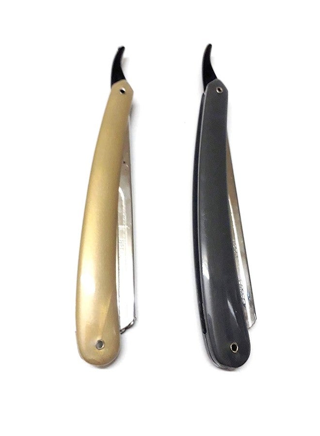 Hesch 9 Stainless Steel Straight Barber Folding Hair Salon Razor - Pack of 2 - Image 3