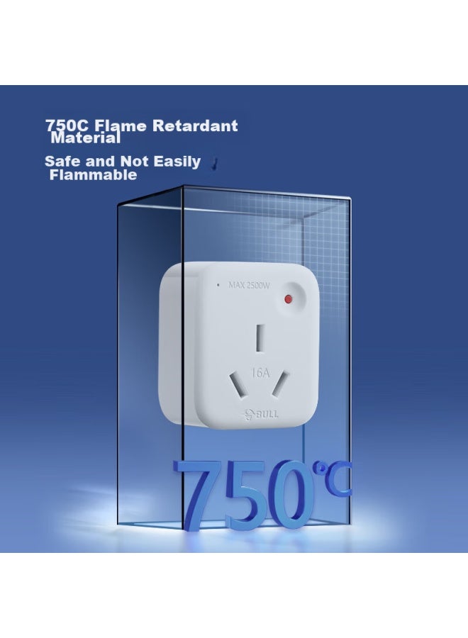 Bull Air Conditioner Socket, 10a To 16a Conversion Plug/power Adapter, 1-port Wireless 10a To 16a Plug, Overpower And Overload Protection, Gn-901t - Image 2
