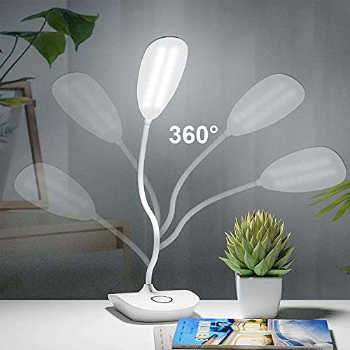 Gesto Rechargeable Battery Operated Desk Lamp – 3 Level Brightness Study Table Lamp for Students,Study Lamp for Office Table,Night Light for Study Room | Gooseneck Reading Light for Work from Home - Image 4
