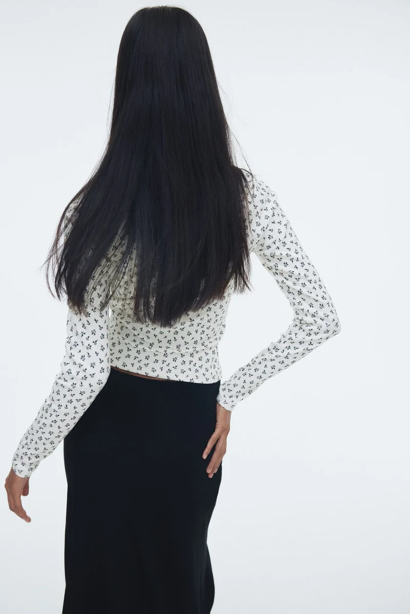 H&M Ribbed jersey top