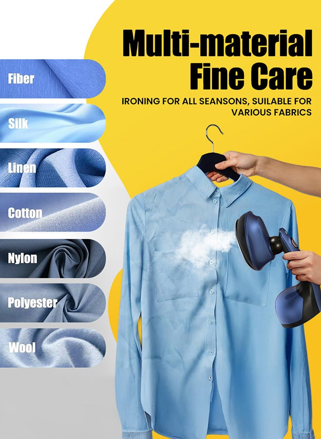 Deerma 2 In 1 Portable Garment Steamer Sterilizer And Ironing Machine 160ml Removable Water Tank Remove Mites Dual-Core Channel Hot Air 1000W Pulse Steam Automatic Power off 160 ml 1000 W HS300 Blue - Image 5