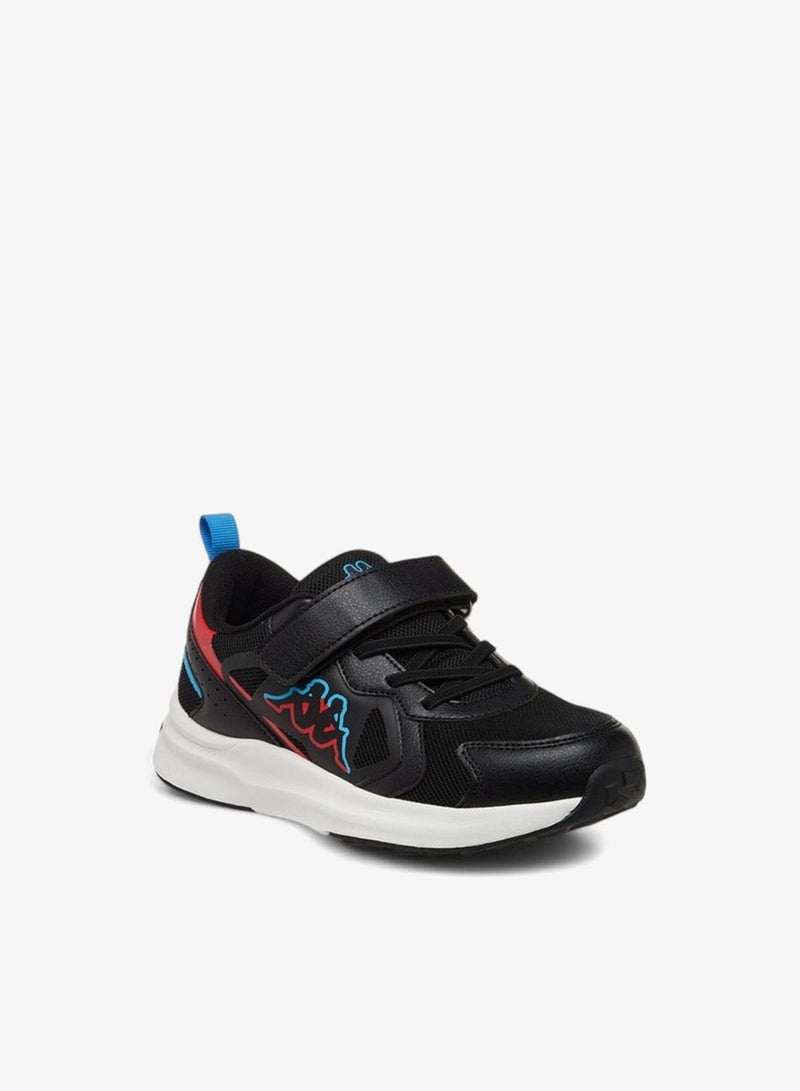 كابا حذاء رياضي للأولاد بتفاصيل شعار وإغلاق بشريط لاصق - Image 2