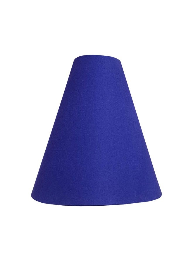 Improvhome Round Floral Lamp Shade (10 Inches, Blue) - Image 1