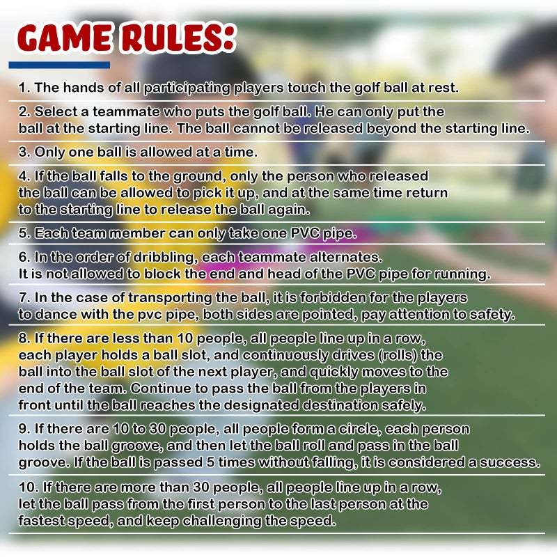 Sratte Team Building Activities Games Eamwork Group Learning Exercise Activities with Half Pipes Golf Balls Storage Bags Teamwork Kit for Adults Teens Field Day Game School Gym Outdoor Youth Sports (2 Sets) - Image 4