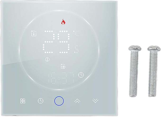 Wireless Programmable Smart Thermostat Recessed 13mm LED Screen AC95 240V Temperature Controller White - Image 1