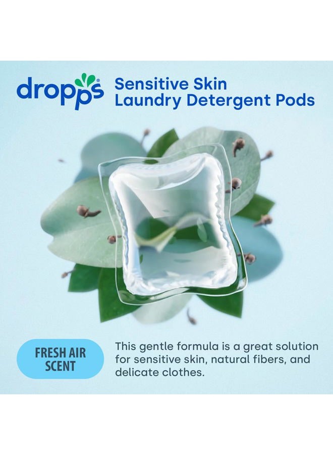 dropps Dropps Sensitive Skin Laundry Detergent Pods, Crisp Breeze (160 Count) - Dermatologist Tested Laundry Pods - HE Compatible Laundry Supplies for Clean Clothes, Vegan & Dye-Free  - Image 4