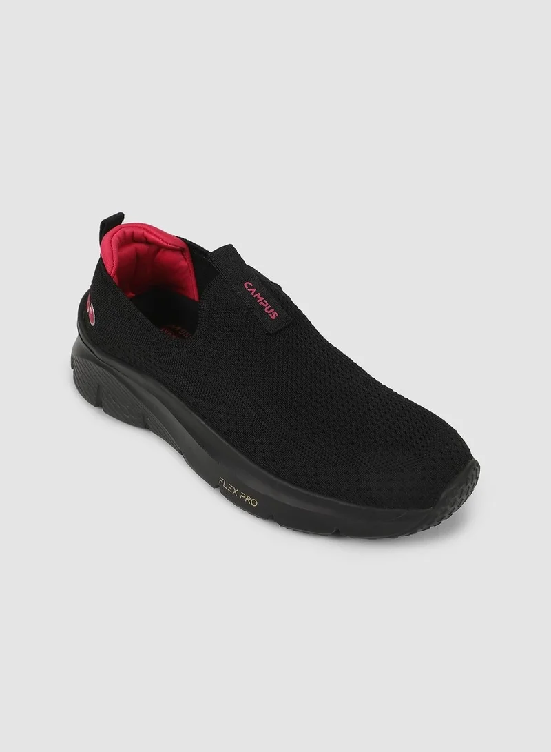 Campus Blk/Rani Women's Black Slip On Walking Shoes - Lightweight Shoes, Elegant Design for Minimal Look for Women | Best Price UAE
