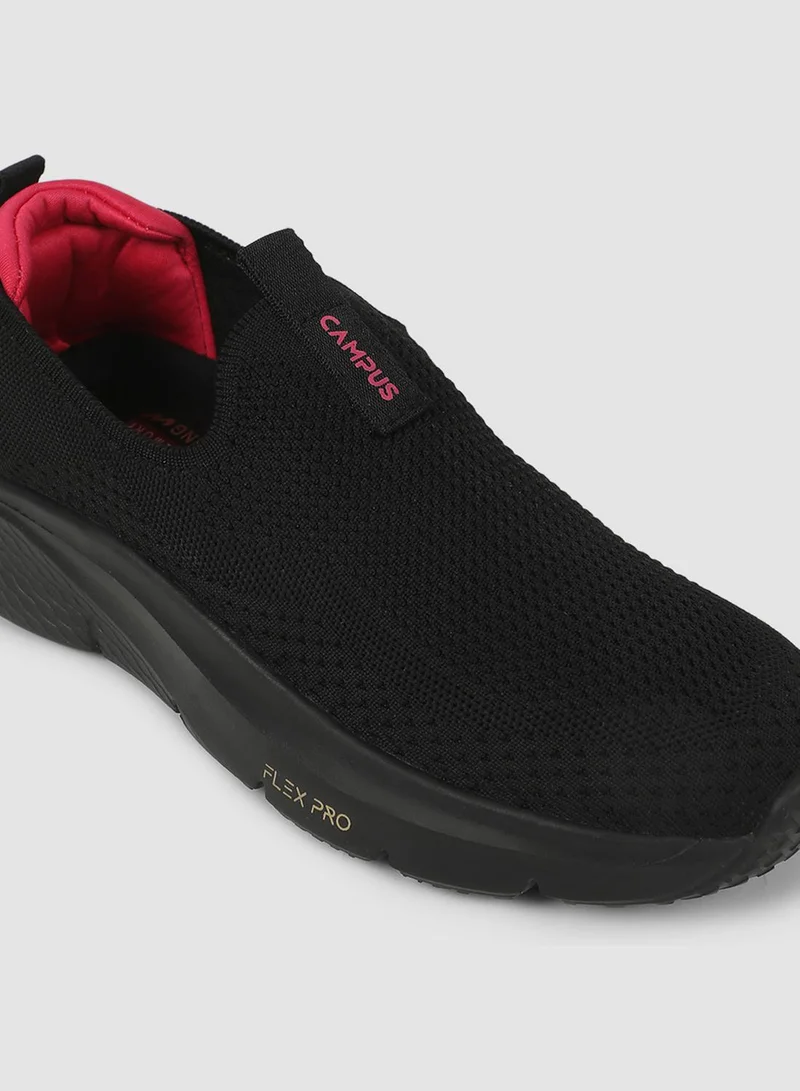 Campus Blk/Rani Women's Black Slip On Walking Shoes - Lightweight Shoes, Elegant Design for Minimal Look for Women | Best Price UAE