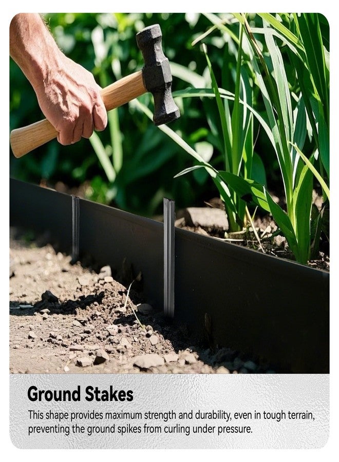 Worth Galvanized Steel Landscape Edging 6" x25' Metal Garden Edging Roll Flexible Bender Border with Stakes for Lawn, Flower Bed Edges, Rust-Like Color - Image 5