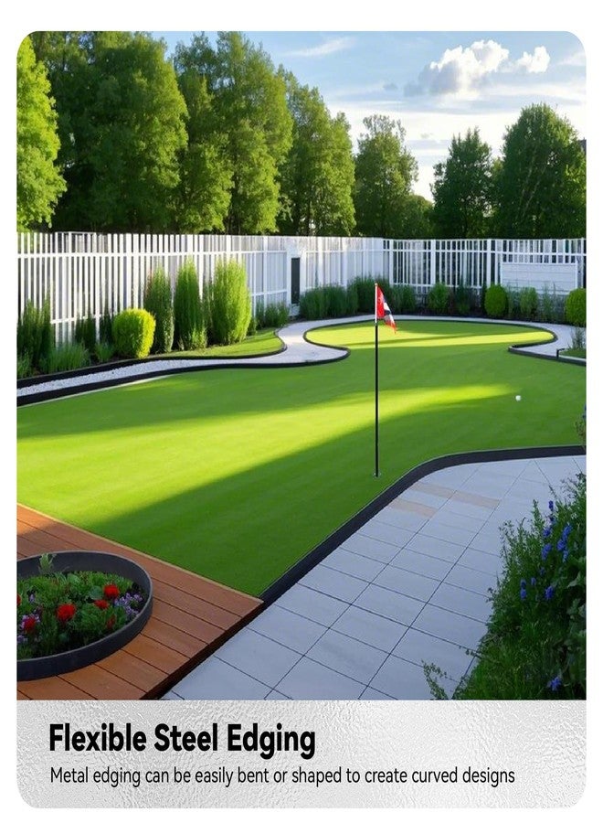 Worth Galvanized Steel Landscape Edging 6" x25' Metal Garden Edging Roll Flexible Bender Border with Stakes for Lawn, Flower Bed Edges, Rust-Like Color - Image 4