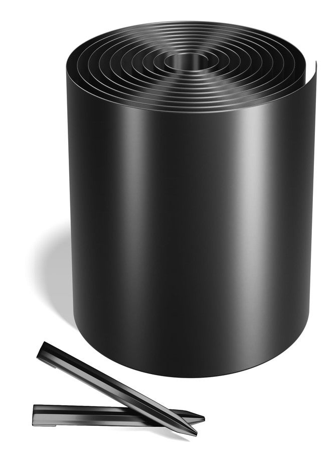 Worth Galvanized Steel Landscape Edging 6" x25' Metal Garden Edging Roll Flexible Bender Border with Stakes for Lawn, Flower Bed Edges, Rust-Like Color - Image 1