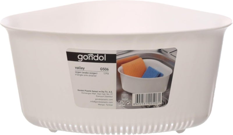 Gondol Valley Triangle Sink Strainer (1,90 Lt) White