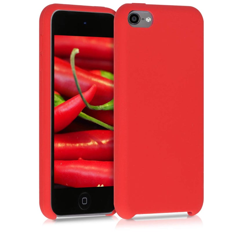 kwmobile TPU Silicone Case Compatible with Apple iPod Touch 6G / 7G (6th and 7th Generation) - Case Soft Flexible Protective Cover - Red - Image 1
