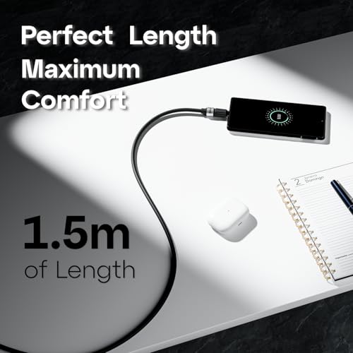 FLOE Fast Charging USB-C Cable, 65W Power Delivery, Durable TPE Outer Layer, for Multi-Device Users & Drivers, 1.5m Cable, 480Mbps Transfer, 5A Current - Image 3