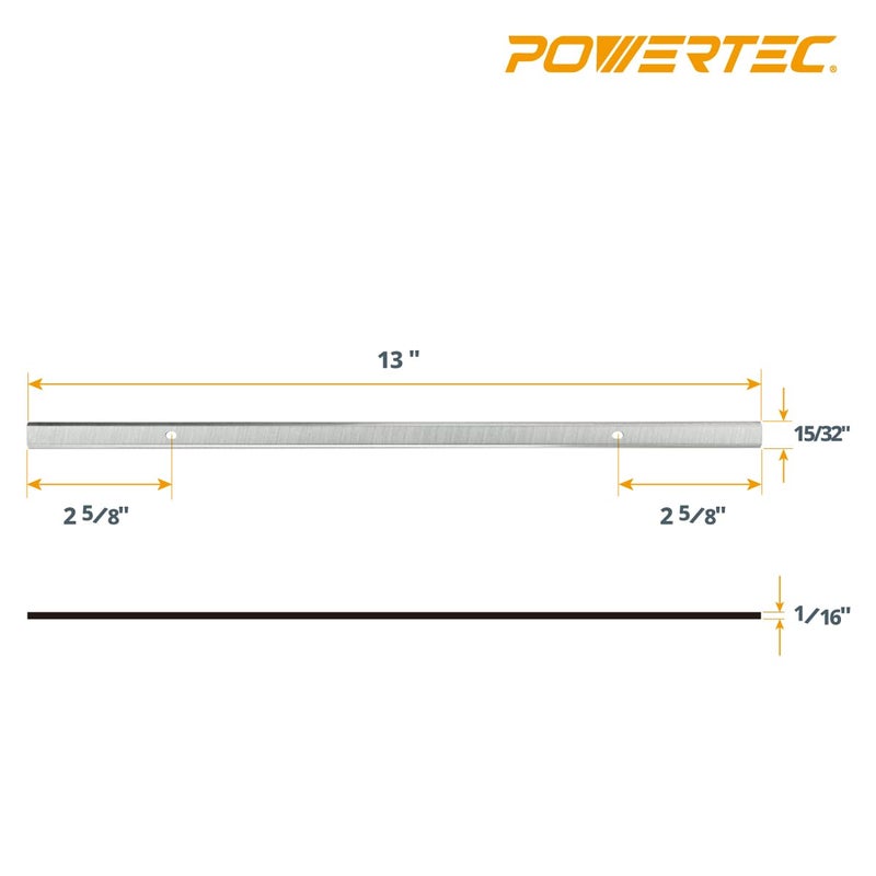POWERTEC 13 Inch Planer Blades for Ryobi AP1300 Planer, Replacement for 6660664, 290202-000 Planer Knives, Set of 4 (12806DDV) - Image 3