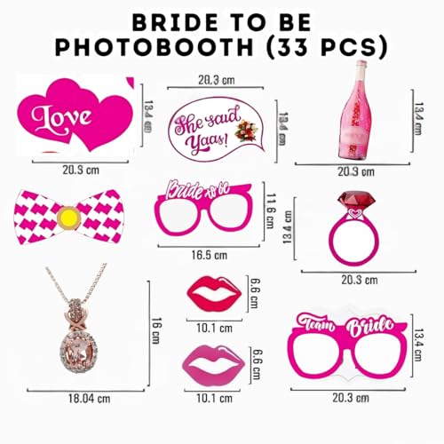 Hemito 33 Pc Bride To Be Decoration Set Combo -Bachelorette Party Decorations | Bride To Be Props | Bride To Be Sash| Bride to be Props Sash and Crown - Image 3