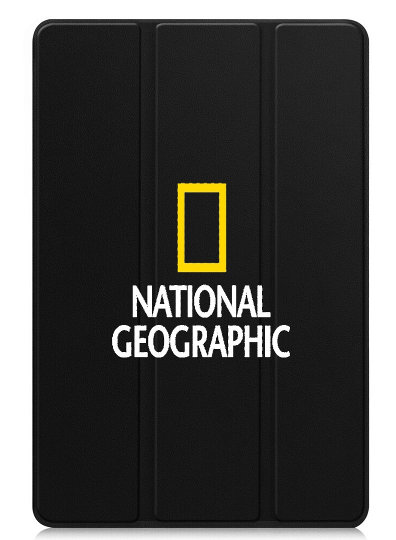 Theodor Protective Flip Case For Xiaomi Pad 7 & Xiaomi Pad 7 Pro With Trifold Stand Auto Wake Sleep Shockproof Cover - National Geography - White - Image 1