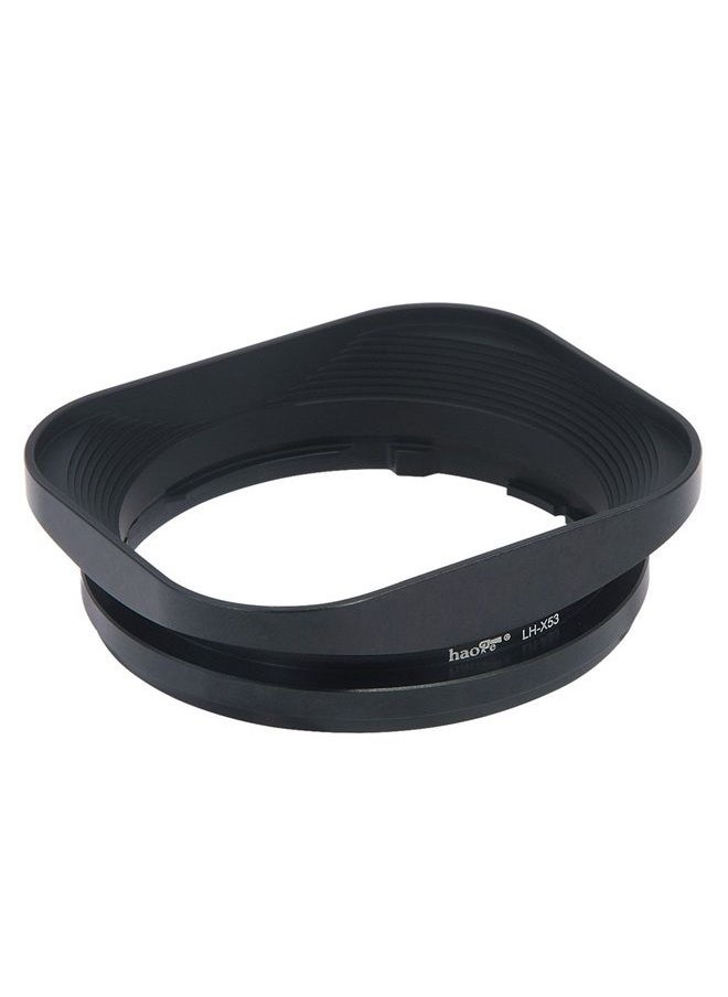 Haoge - LH-X53 Bayonet Square Metal Lens Hood for Fujifilm Fuji Fujinon XF 35mm F1.4 R / XF35mmF1.4 R, XF 18mm F2 R / XF18mmF2 R, XF 60mm F2.4 R Macro / XF60mmF2.4 R Macro Lens - Image 1