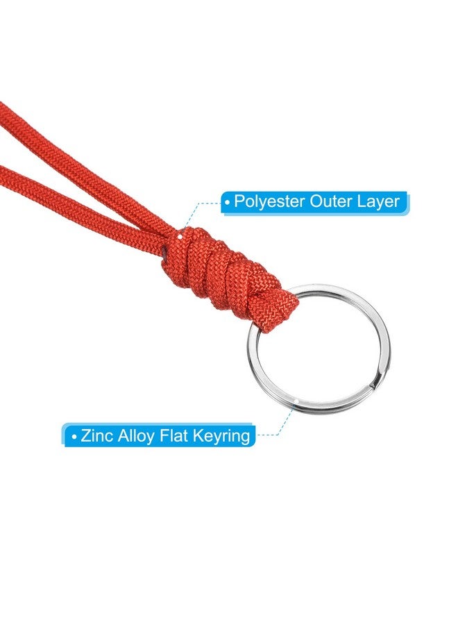 PATIKIL Badge Lanyard With Keyring 18 Inch, Necklace Keychain Cord Metal Hook Strap For Keys Whistle Id Card Badge Holder, Red  - Image 4