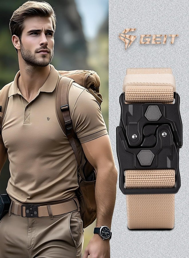 GEIT Tactical Belt,1.5" Nylon Web Stretch Belt-Military Hiking Rigger Work-Heavy Duty Quick Release Aluminum Buckle - Image 4
