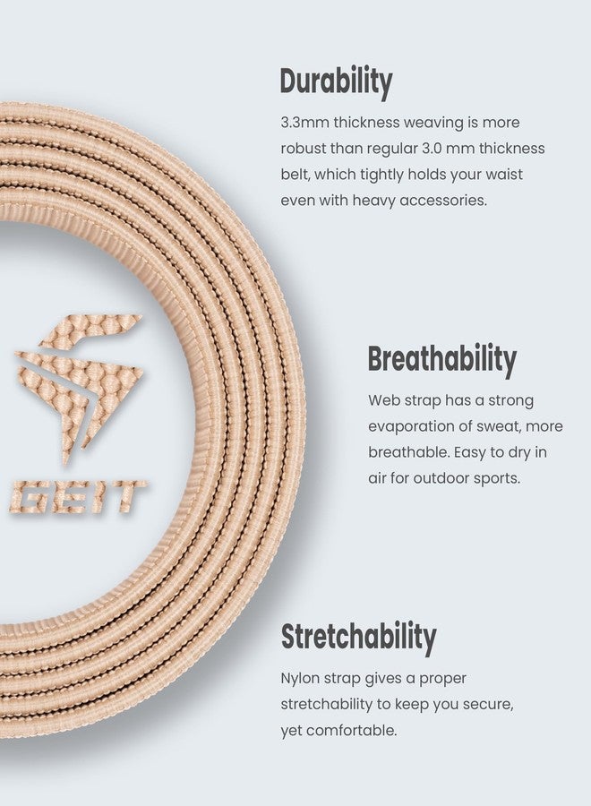GEIT Tactical Belt,1.5" Nylon Web Stretch Belt-Military Hiking Rigger Work-Heavy Duty Quick Release Aluminum Buckle - Image 3