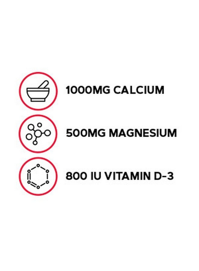 GNC Calcium Plus Magnesium & Vitamin D3 1000 Mg 180 Caplets - Image 4