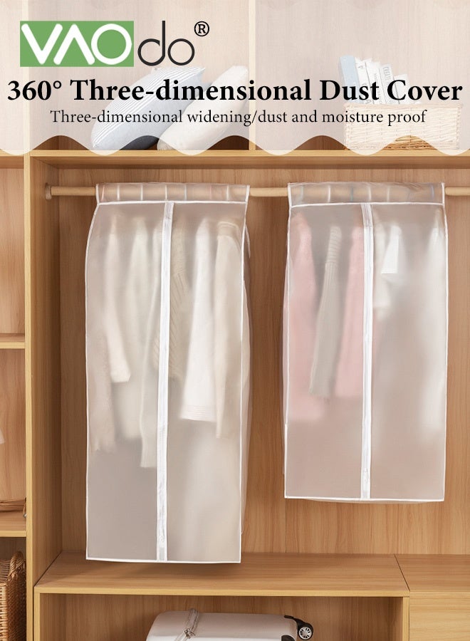 VAOdo 4PCS Clear Garment Bags with Zipper, Dust Cover Coat Hanging Clothes Storage Bag, Premium Thickened Clothing Organizer, Moisture-proof Dust-proof Clothes Cover - Image 2
