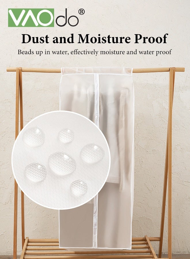 VAOdo 4PCS Clear Garment Bags with Zipper, Dust Cover Coat Hanging Clothes Storage Bag, Premium Thickened Clothing Organizer, Moisture-proof Dust-proof Clothes Cover - Image 5