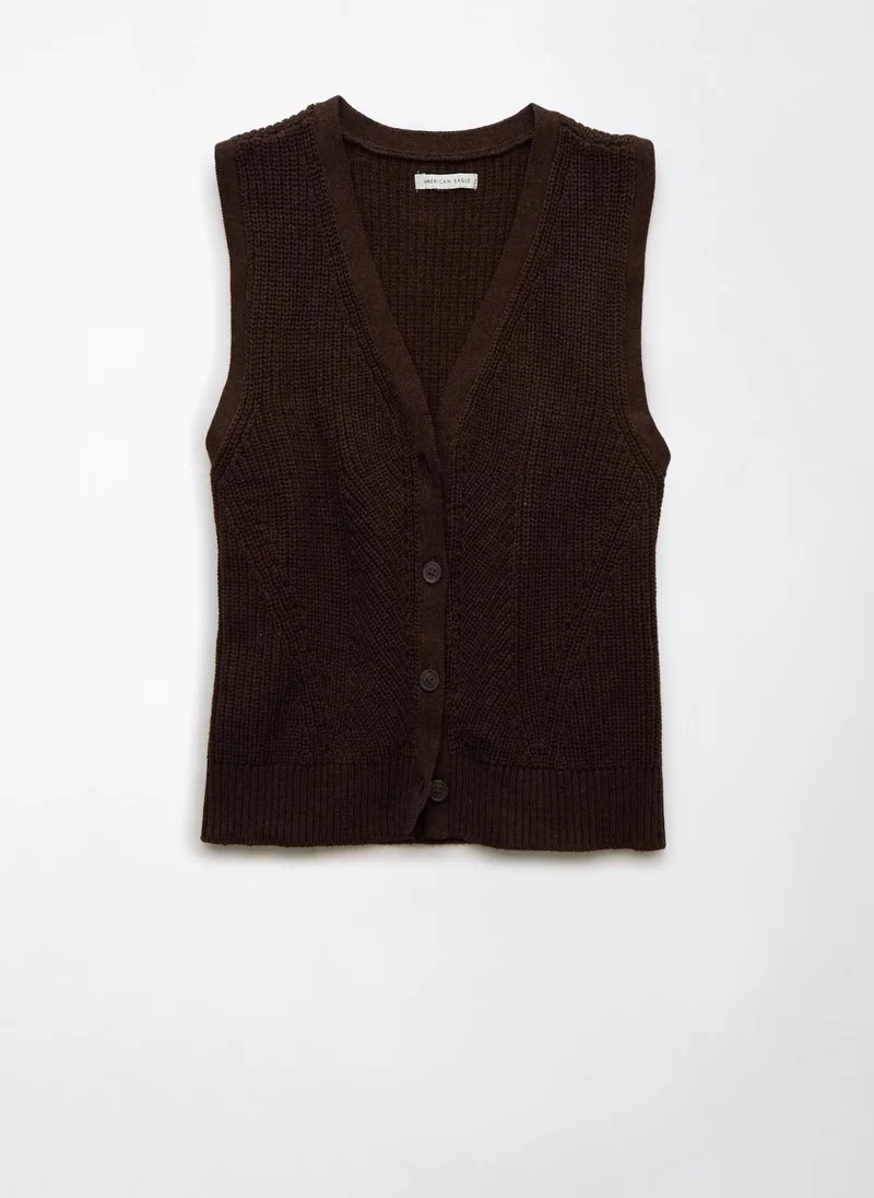 امريكان ايجل AE Button-Up Sweater Vest