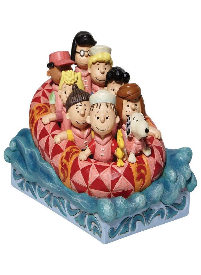 Enesco Peanuts by Jim Shore The Gang Rafting Figurine, 5.5 Inch, Multicolor - Image 1
