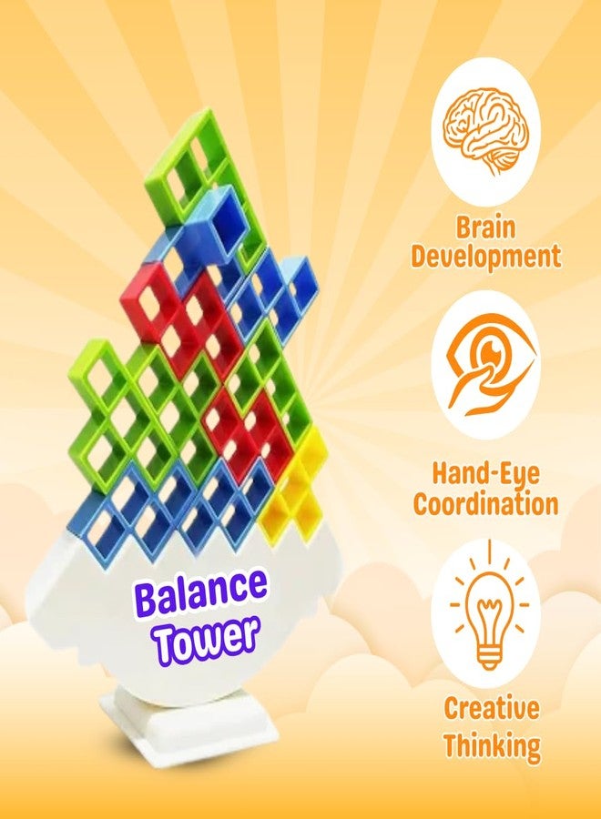 Wishluck Building Blocks Tetra Tower Balance Game for Kids & Adults | Fun Indoor Stacking Board Game for Family Play | Improves Focus, Balance & Coordination - Image 3