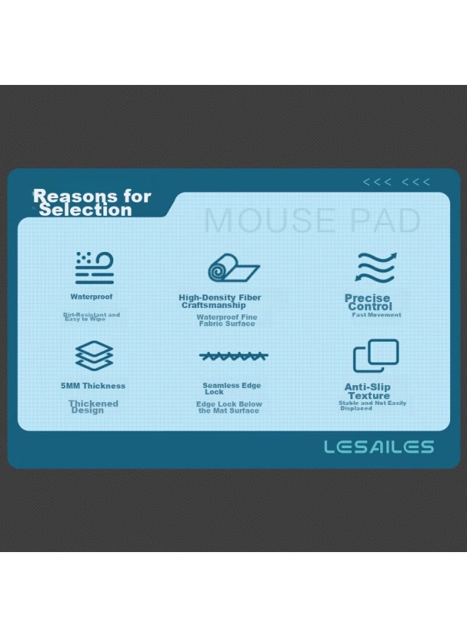 Lesailes Feidunlan Gaming Mouse Pad, Fps Smooth Gaming, Large And Small Sizes Available, Waterproof, Fine Surface, Computer Desk Pad, Atk Kongzhuowei Chidu Red Dye, 2mm Deep Edge, 480x400x5 - Image 2