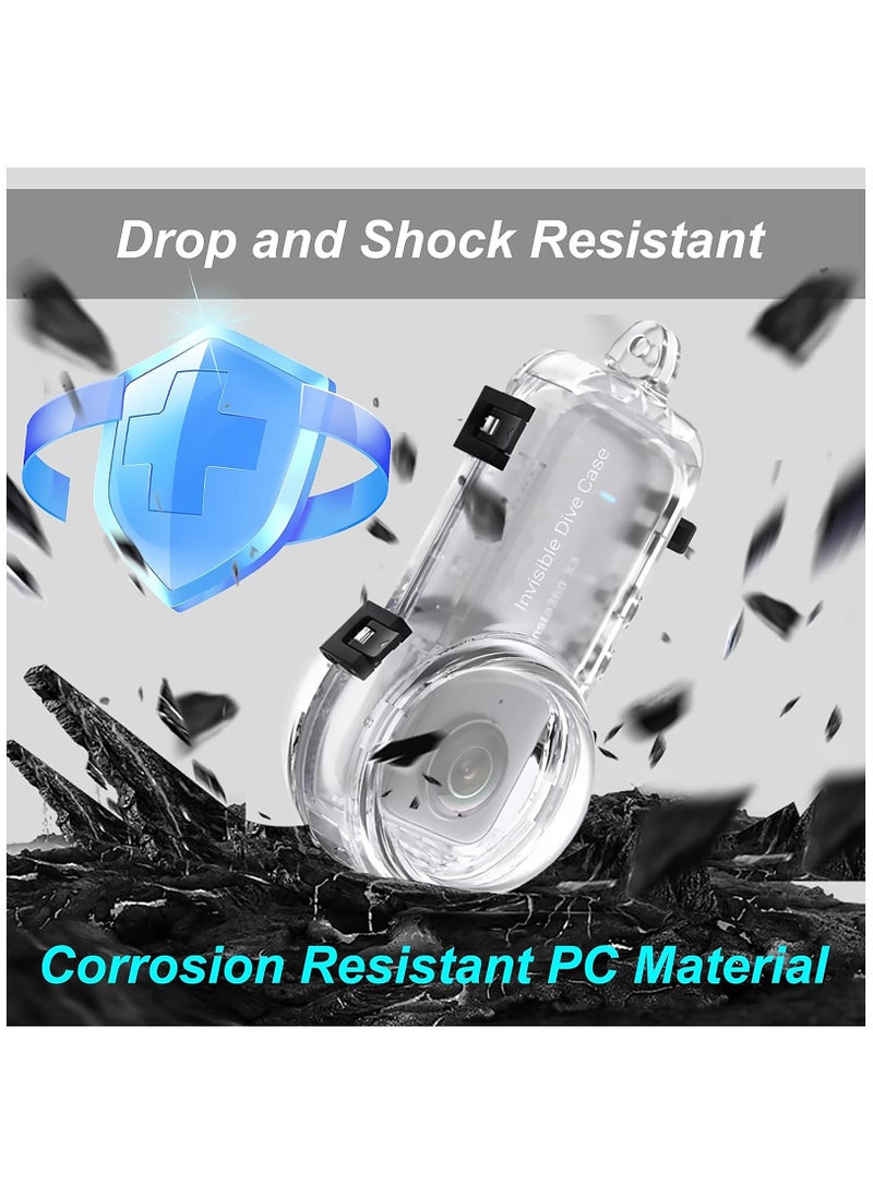 Invisible Dive Housing Case for Insta360 X3 - Waterproof u0026 Scratch-Resistant, 50m (164ft) Underwater Protective Shell with Enhanced Bracket Accessories, Ideal for Deep-Sea Exploration and Photog - Image 4